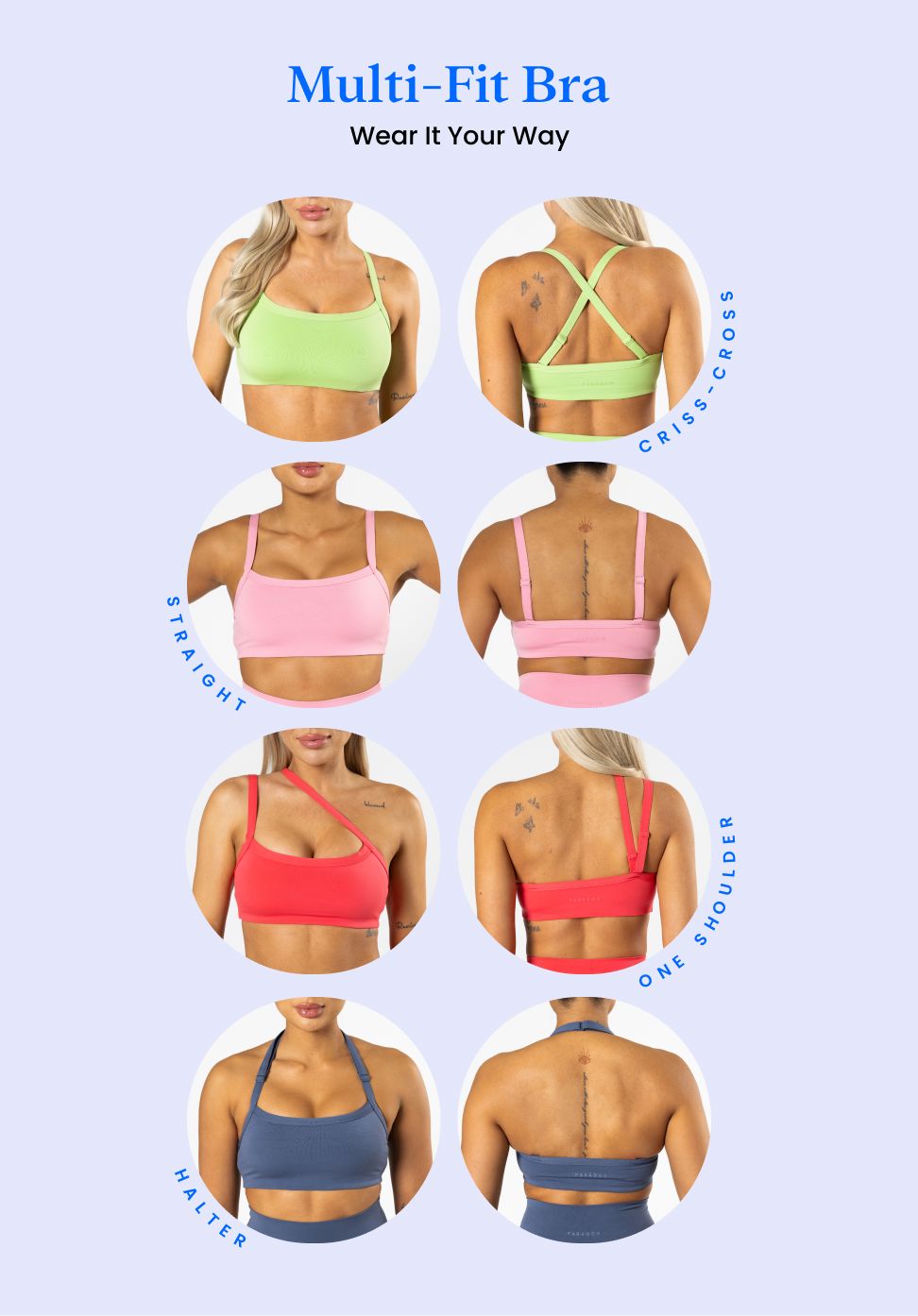 Reluna™ Multi-Fit Bra Lagoon Sports Bras Paragon Fitwear 