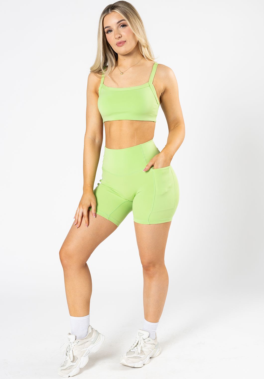 Reluna™ Empower Sculptseam® Pocket Short 6” Lime Shorts Paragon Fitwear 