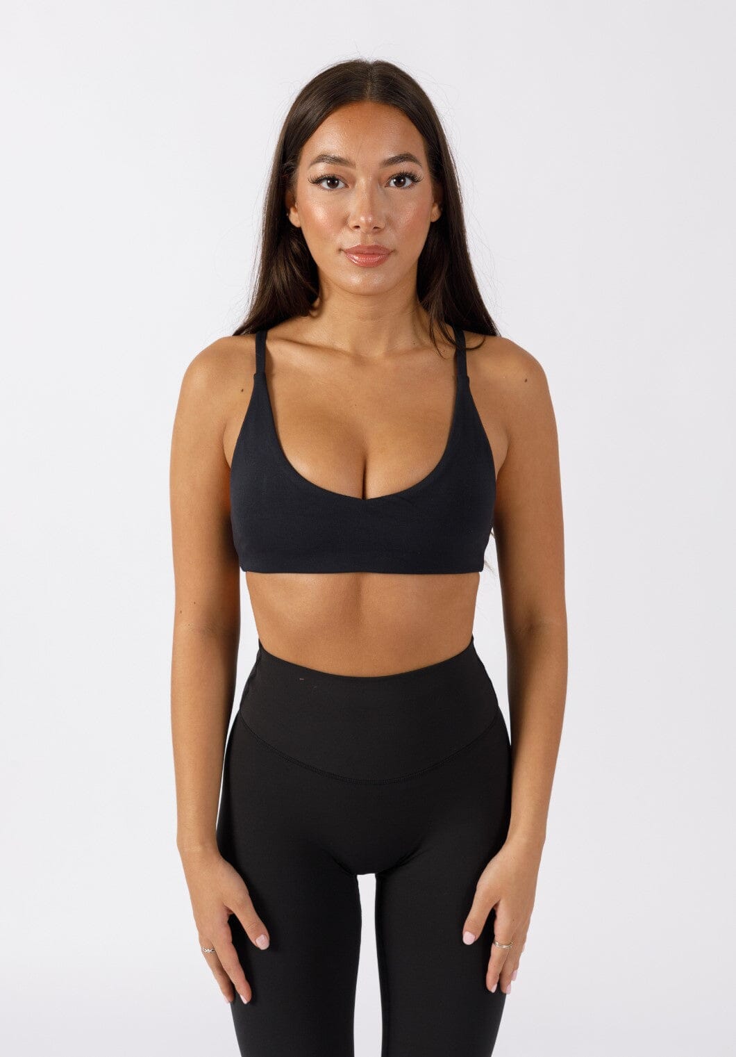 AirSilk Bliss Bralette Black Sports Bras Paragon Fitwear 