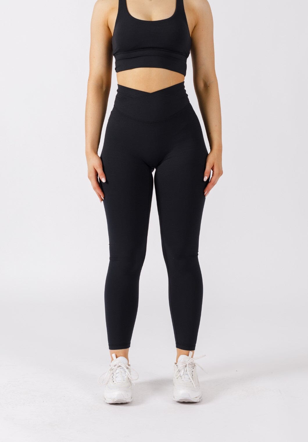 AirSilk Crossover Sculptseam™ Legging Black Leggings/Joggers Paragon Fitwear 