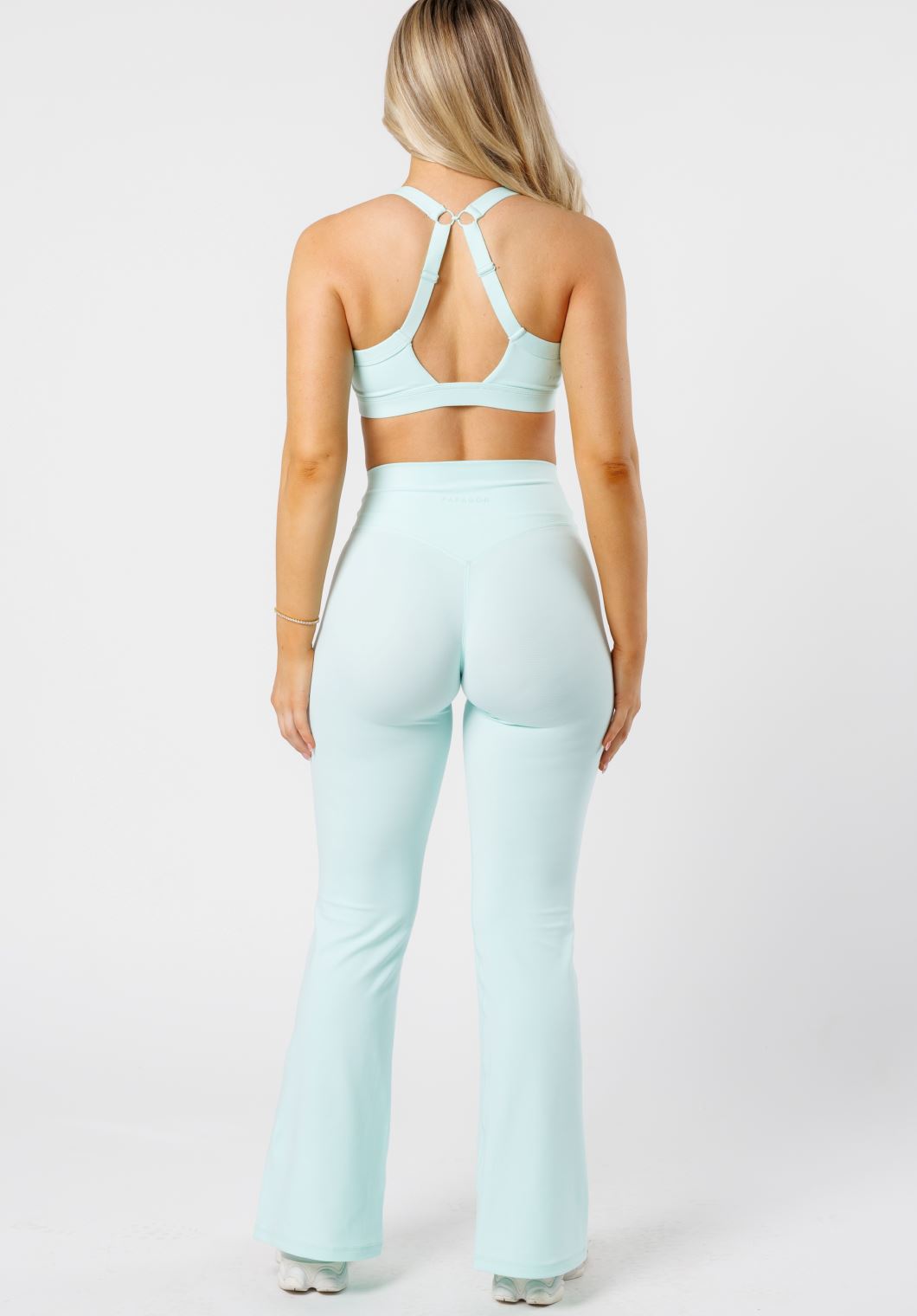 Reluna™ Front Slit Sculptseam® Flare Leggings 31" Pale Jade Leggings/Joggers Paragon Fitwear 