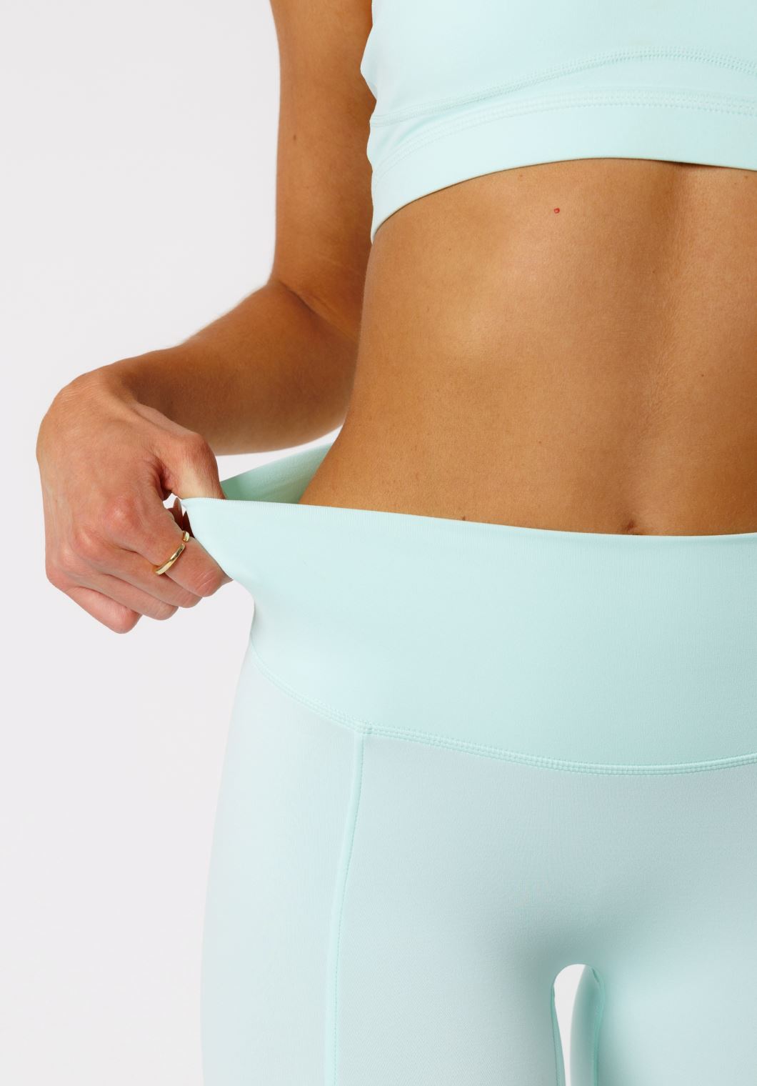 Reluna™ Front Slit Sculptseam® Flare Leggings 34" Pale Jade Leggings/Joggers Paragon Fitwear 