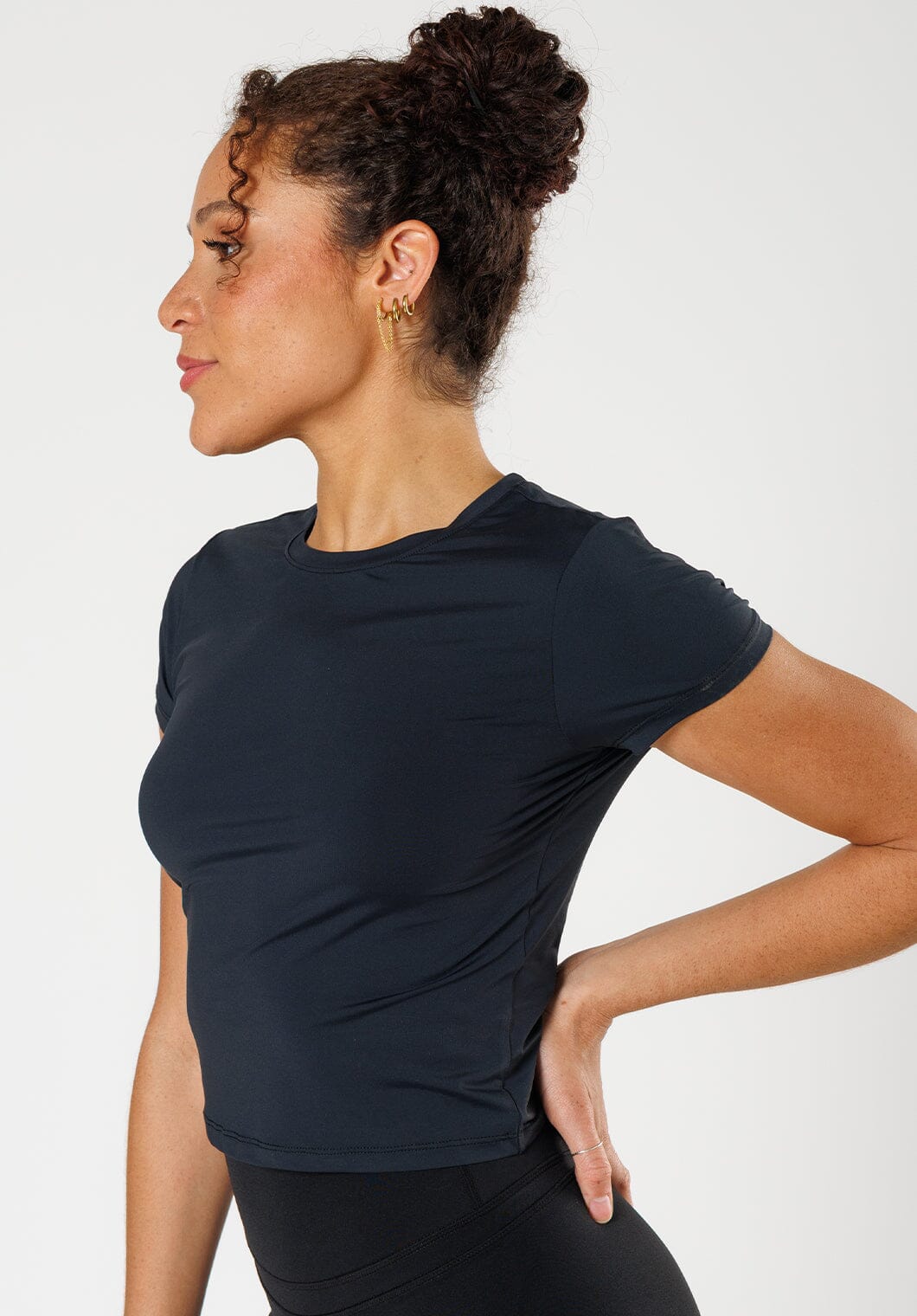 LiteSpeed™ Short Sleeve Mid Black Tops/Tanks Paragon Fitwear 
