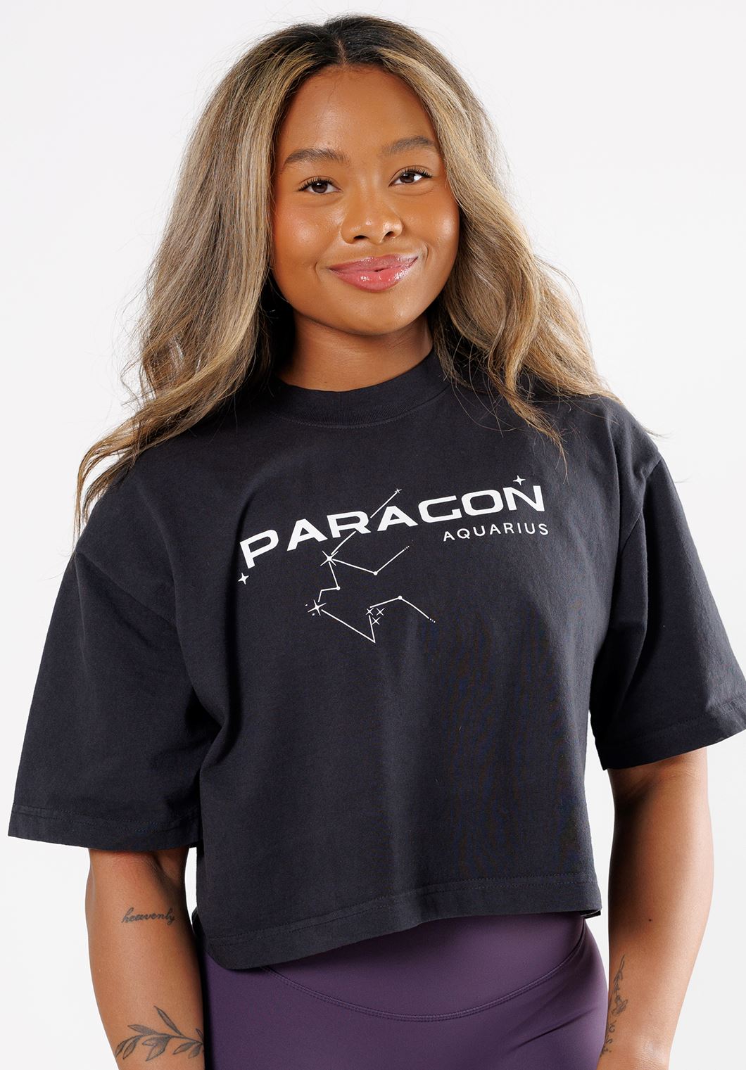 Aquarius Premium Cotton Zodiac Cropped Pump Cover Tops/Tanks Paragon Fitwear 