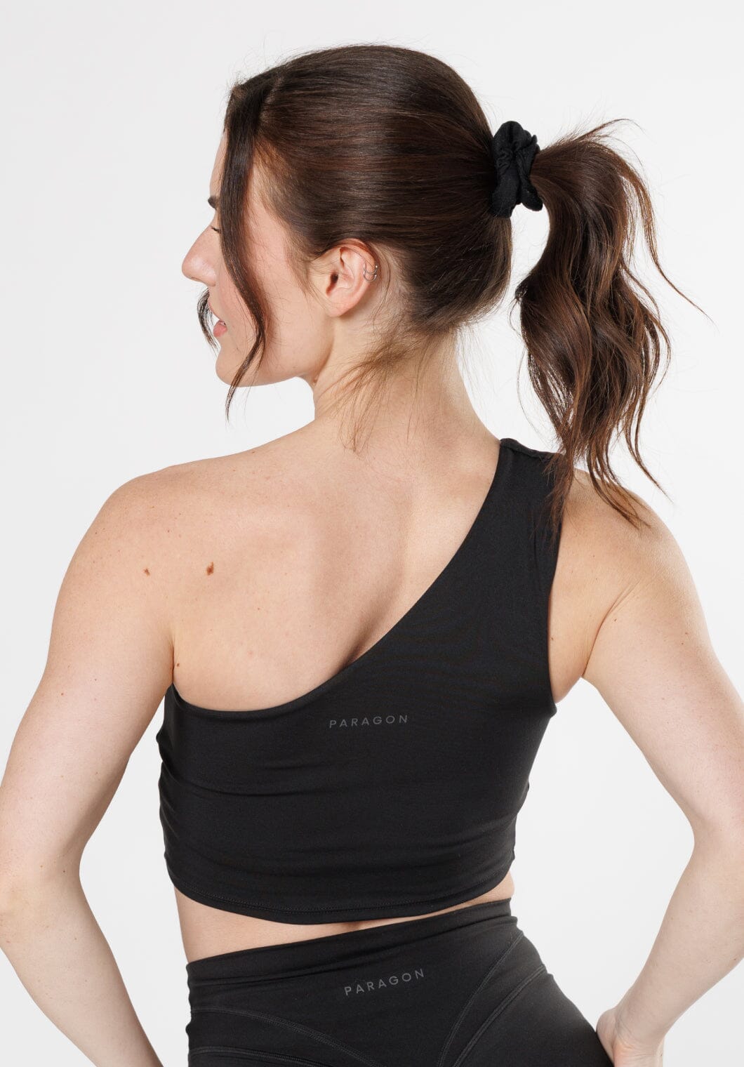 Reluna™ Single Shoulder Brami Black Sports Bras Paragon Fitwear 