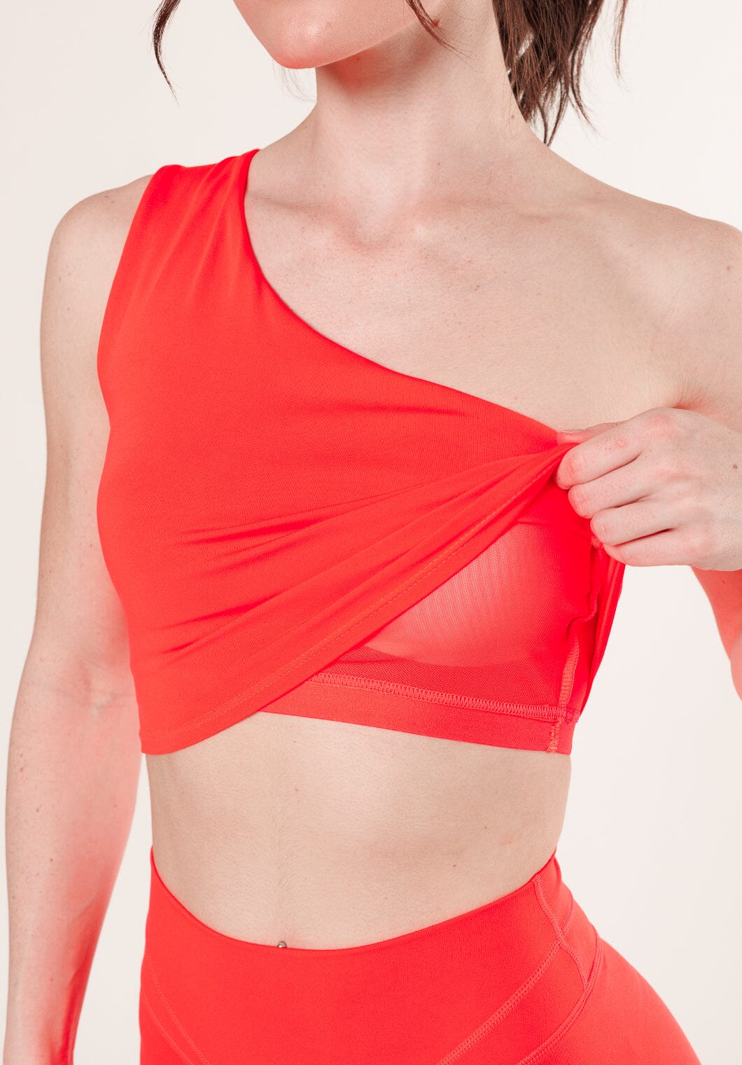 Reluna™ Single Shoulder Brami Hibiscus Sports Bras Paragon Fitwear 