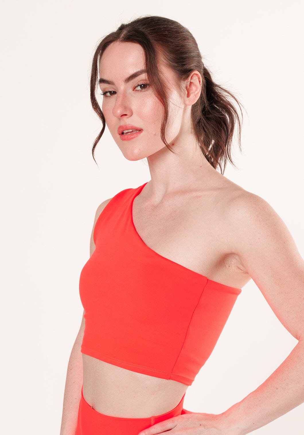 Reluna™ Single Shoulder Brami Hibiscus Sports Bras Paragon Fitwear 