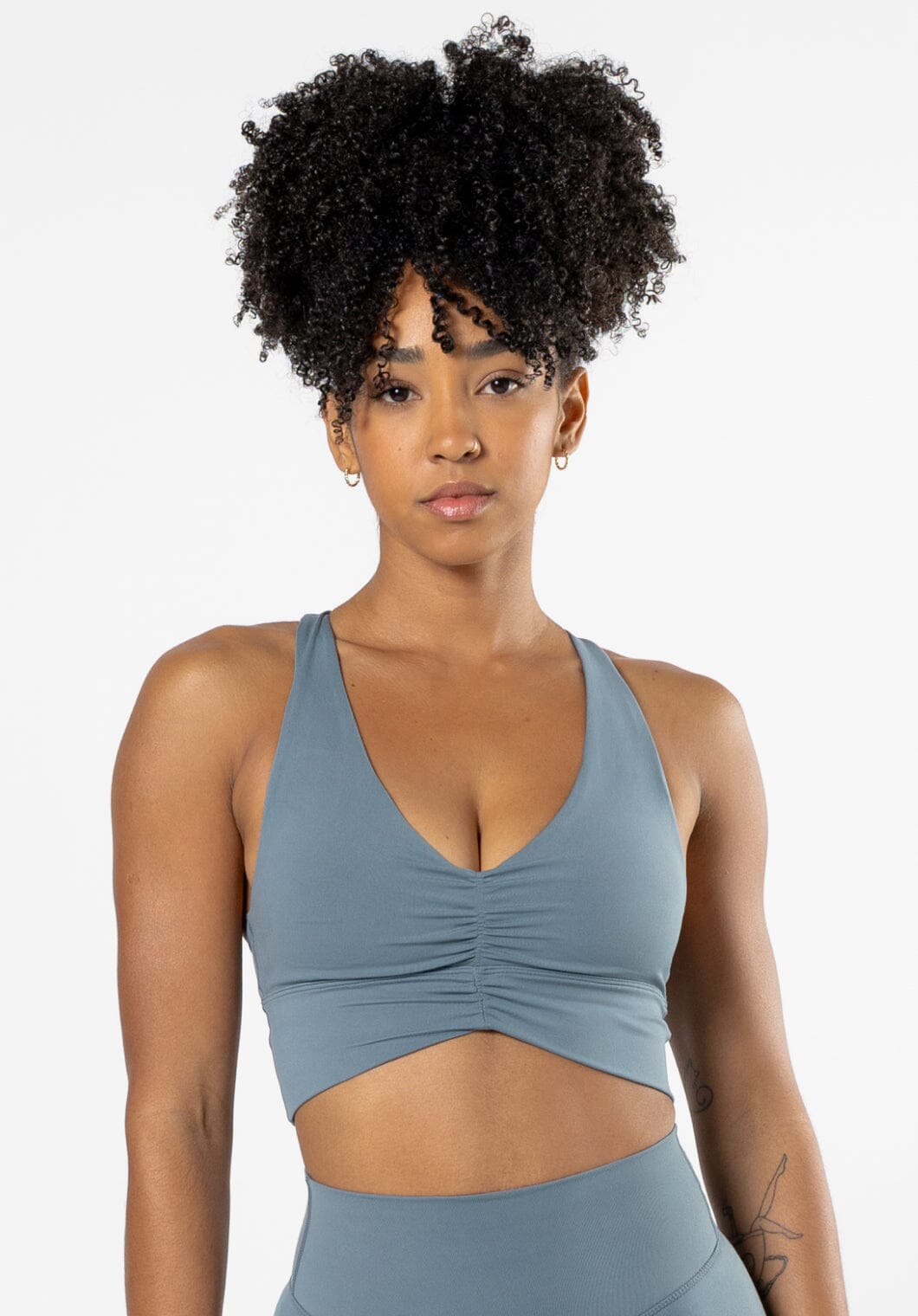 Reluna Ruched Bra Slate Sports Bras Paragon Fitwear 