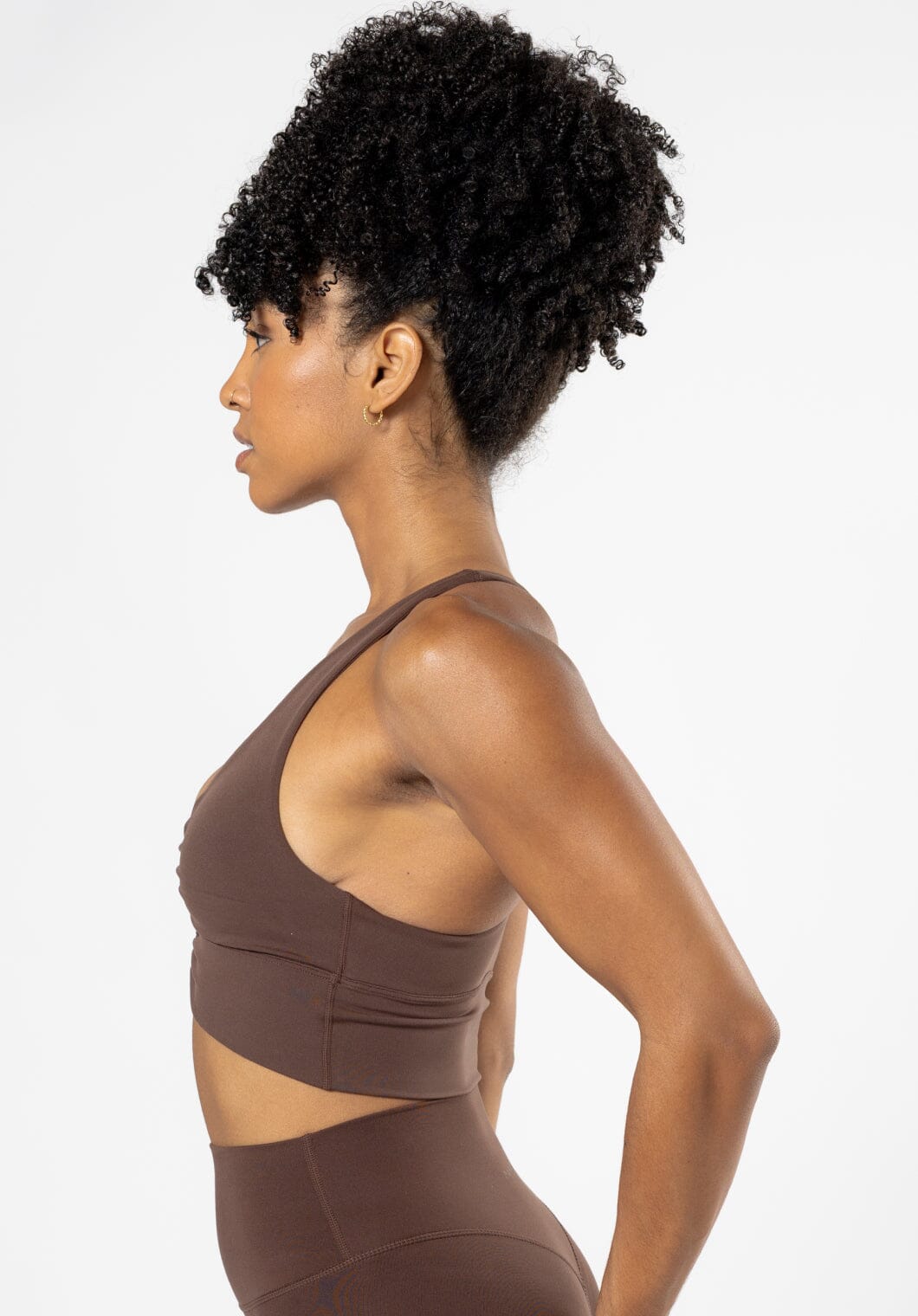 Reluna Ruched Bra Walnut Sports Bras Paragon Fitwear 