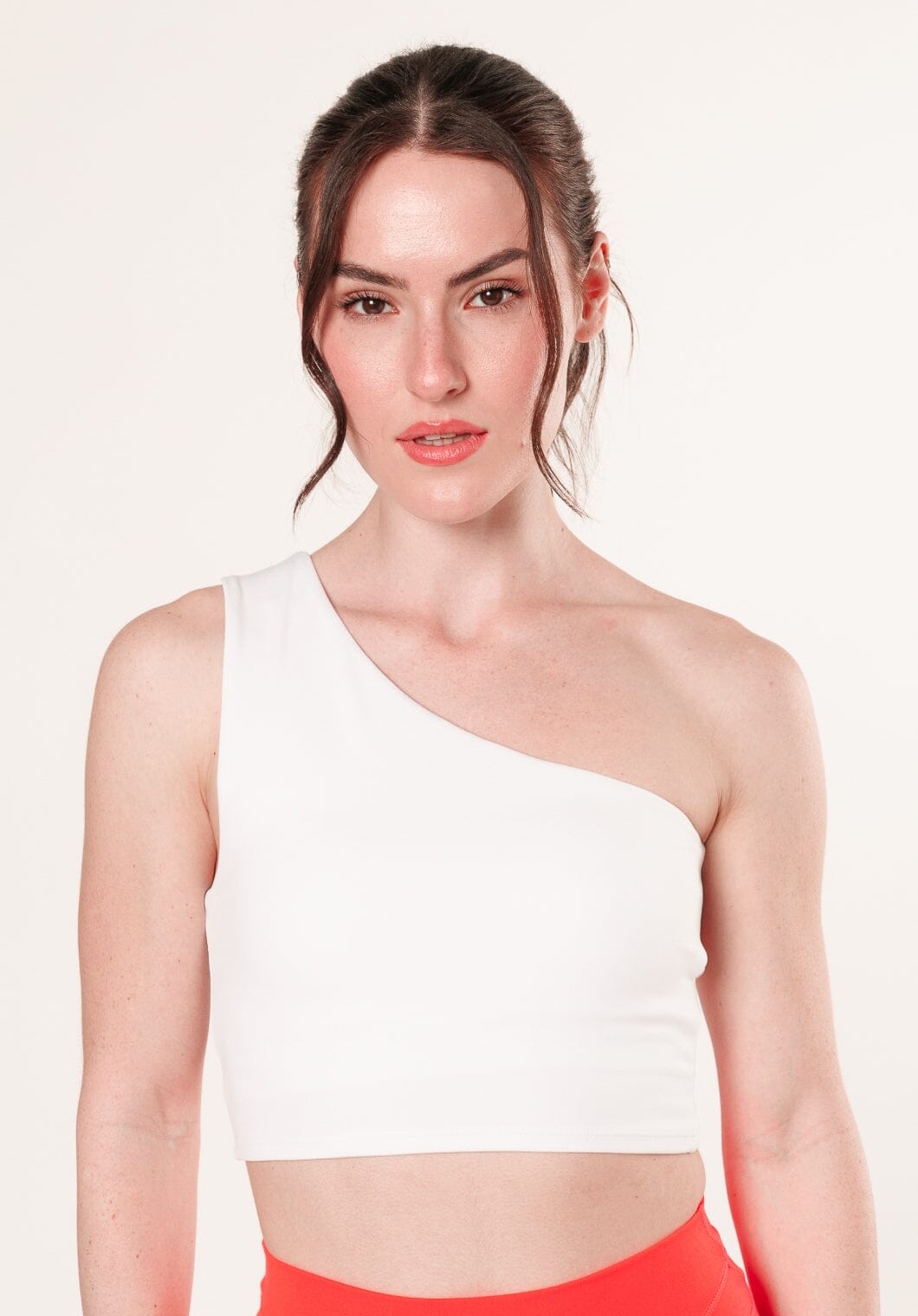 Reluna™ Single Shoulder Brami White Sports Bras Paragon Fitwear 