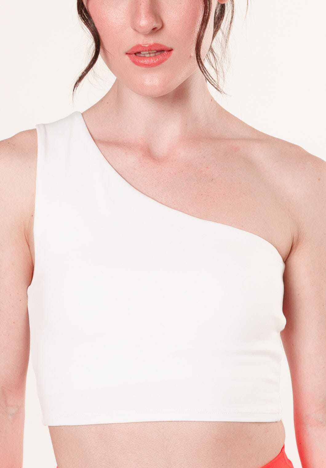 Reluna™ Single Shoulder Brami White Sports Bras Paragon Fitwear 